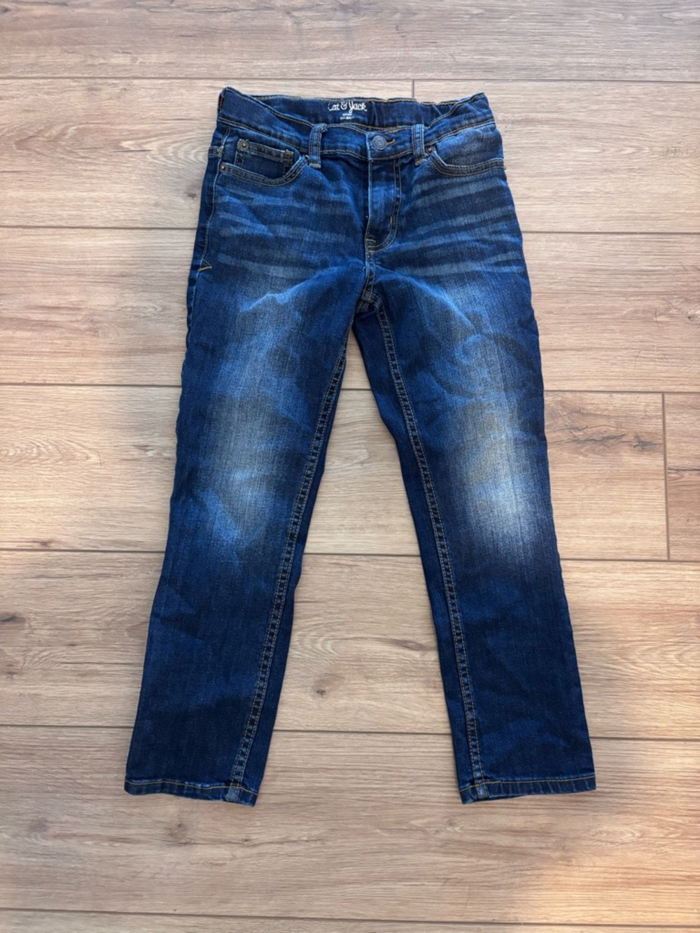 Cat & Jack Kid’s Slim Straight Dark Blue Jeans